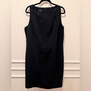 AGB Women's Size 16 Navy Blue Sleeveless Sheath Dress